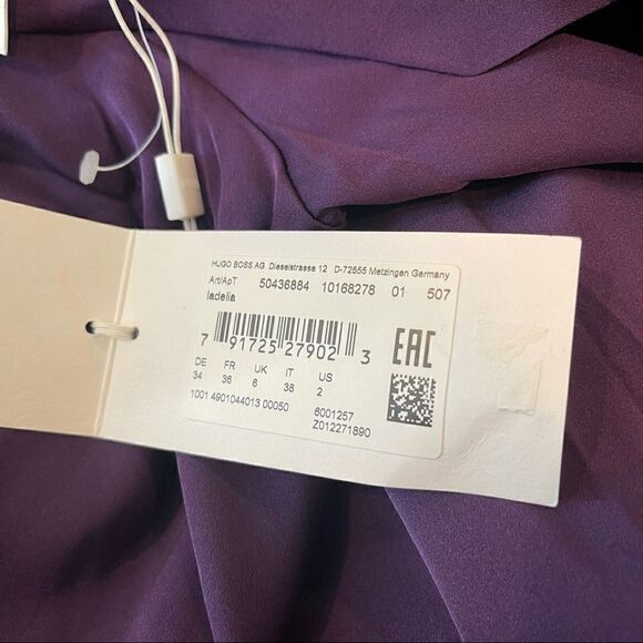 Hugo Boss Ladelia Blouse NWTin PURPLE Color - Picture 7 of 10